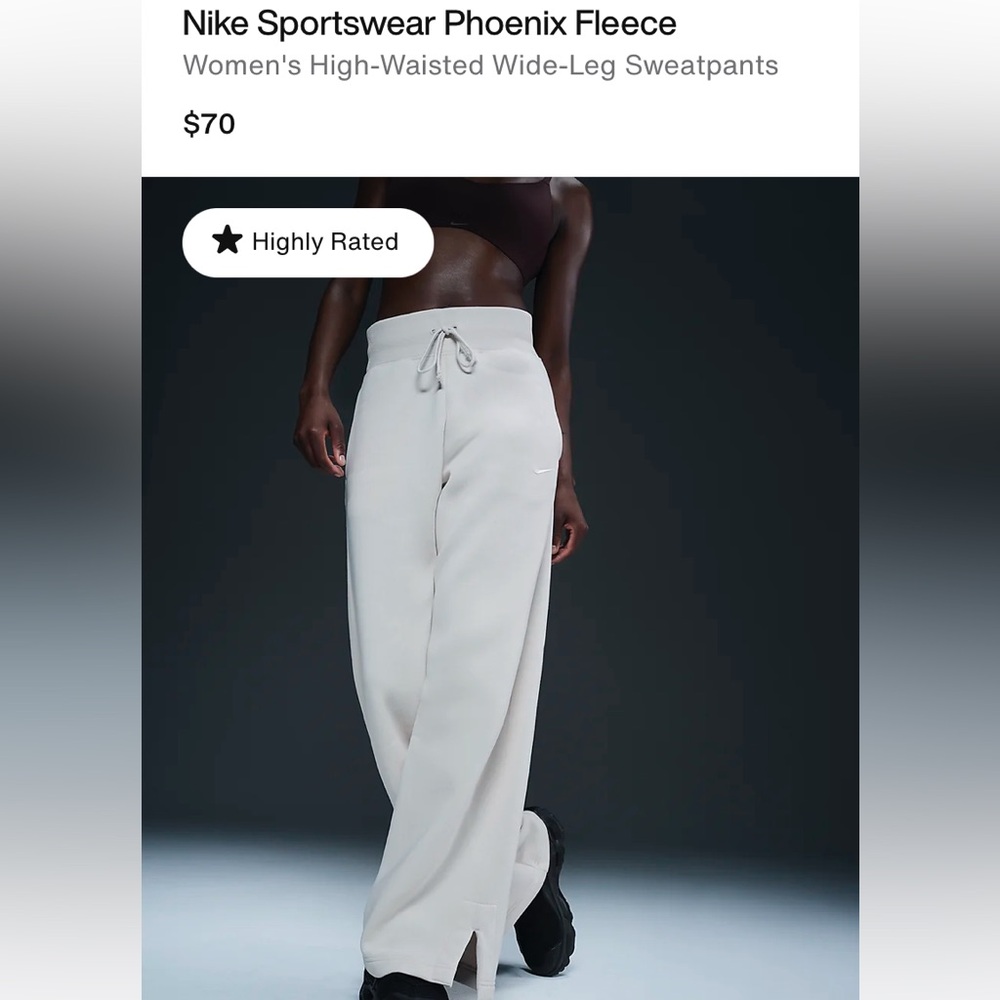 Nike Sportswear Phoenix Fleece
Women's High-Waisted Wide-Leg Sweatpants